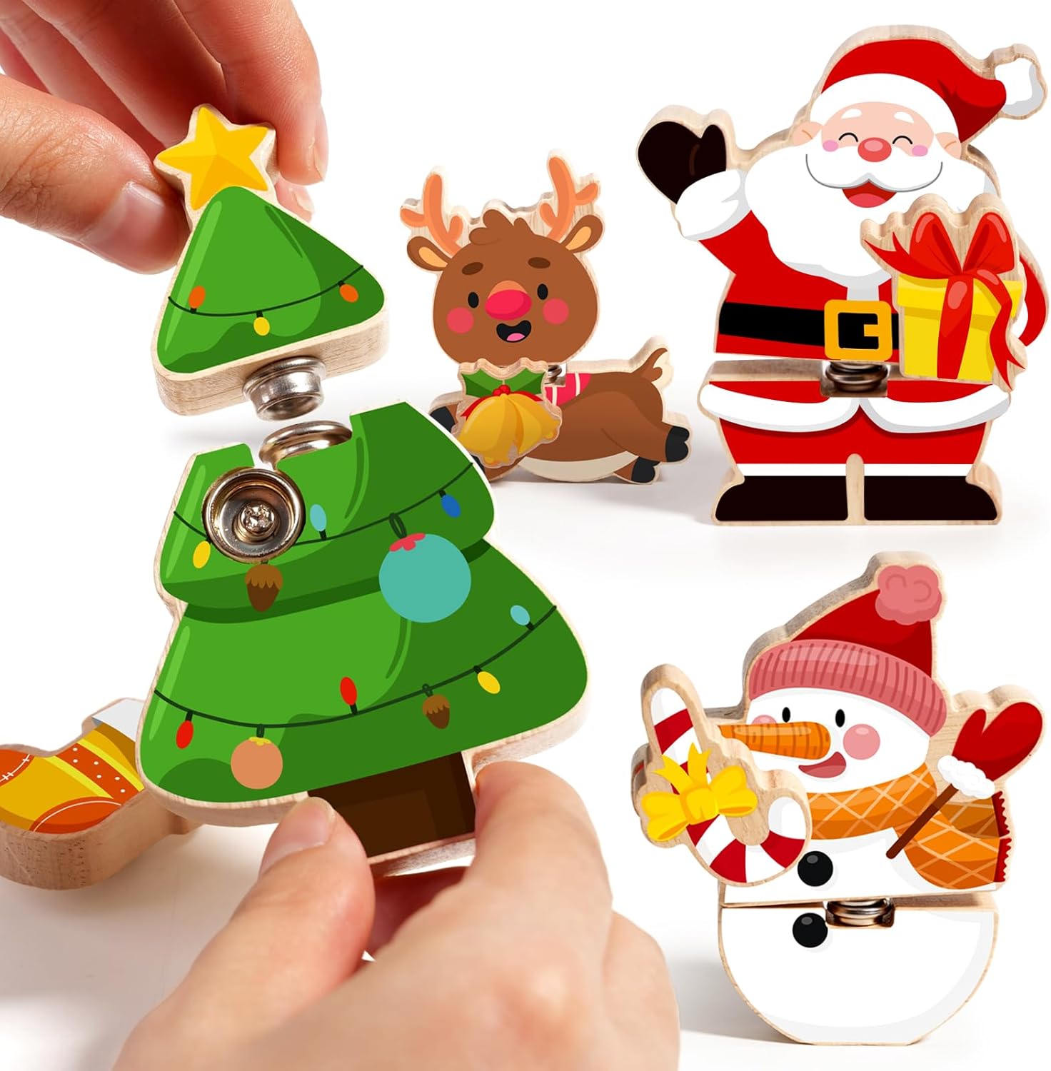 thumbnail image 2 of Wood Christmas Trees Ornament Mini Wood Diy Christmas Trees - New Diy Mini Woode 2 of 14